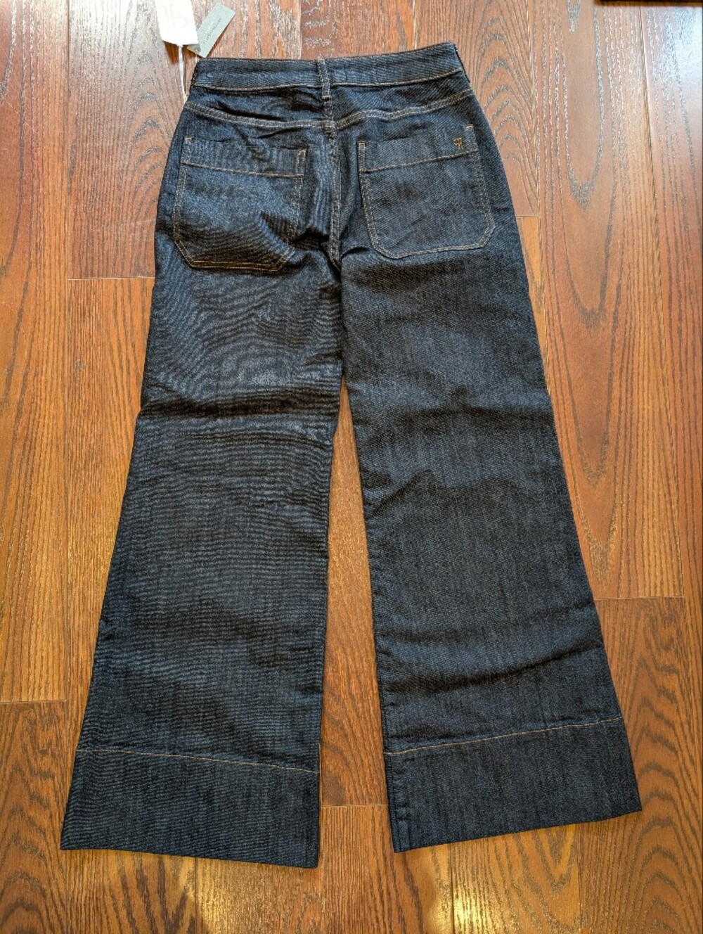 Pilcro Anthro New Women's Jeans Dark Indigo Flare Wide Leg Sz 28P Denim - Picture 7 of 12